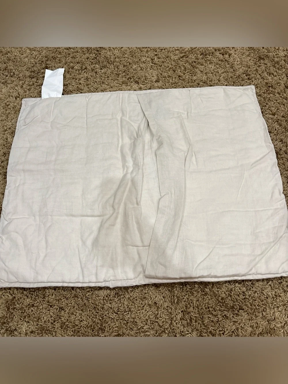 Quince European Linen Box Quilted Sham Set Standard Sand